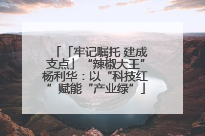 「牢记嘱托 建成支点」“辣椒大王”杨利华：以“科技红”赋能“产业绿”