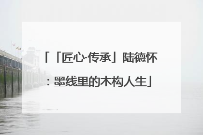 「匠心·传承」陆德怀：墨线里的木构人生