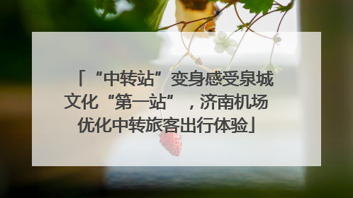 “中转站”变身感受泉城文化“第一站”，济南机场优化中转旅客出行体验