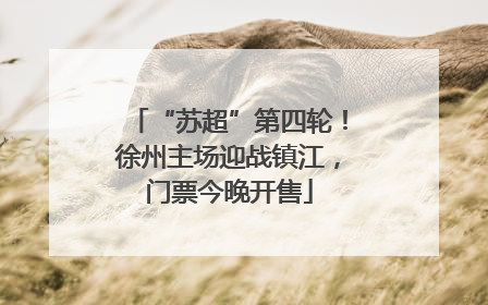 “苏超”第四轮！徐州主场迎战镇江，门票今晚开售