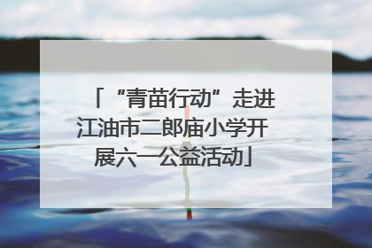 “青苗行动”走进江油市二郎庙小学开展六一公益活动