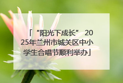 “阳光下成长” 2025年兰州市城关区中小学生合唱节顺利举办