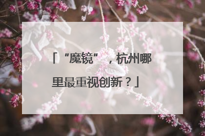 “魔镜”，杭州哪里最重视创新？