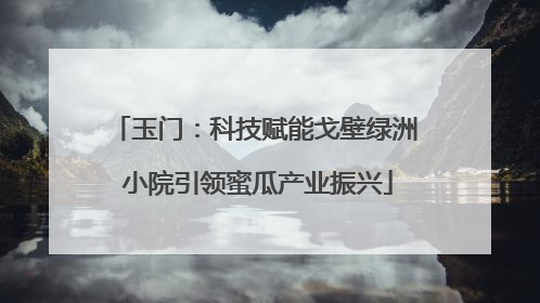 玉门：科技赋能戈壁绿洲 小院引领蜜瓜产业振兴