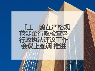 王一鸥在严格规范涉企行政检查暨行政执法评议工作会议上强调 推进涉企行政检查质效大幅提升
