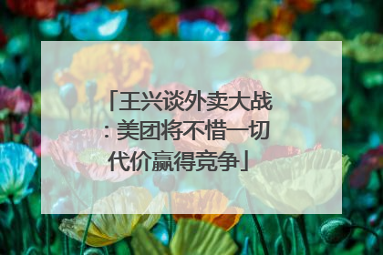 王兴谈外卖大战：美团将不惜一切代价赢得竞争