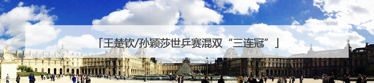 王楚钦/孙颖莎世乒赛混双“三连冠”