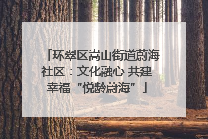 环翠区嵩山街道蔚海社区：文化融心 共建幸福“悦龄蔚海”