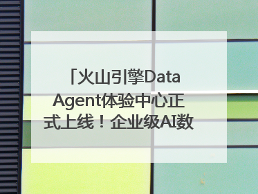 火山引擎Data Agent体验中心正式上线！企业级AI数据专家触手可及