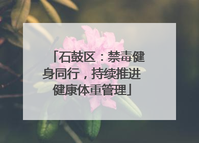 石鼓区：禁毒健身同行，持续推进健康体重管理