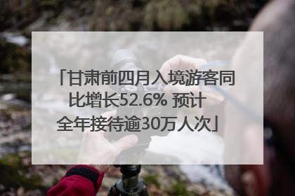 甘肃前四月入境游客同比增长52.6% 预计全年接待逾30万人次