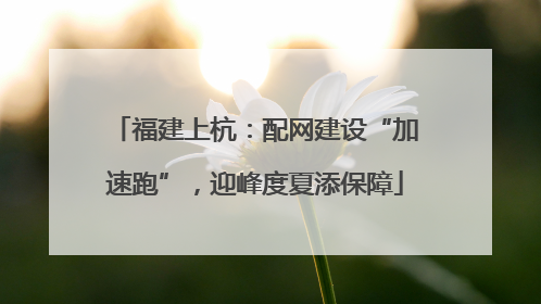 福建上杭：配网建设“加速跑”，迎峰度夏添保障