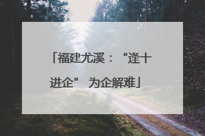 福建尤溪：“逢十进企” 为企解难