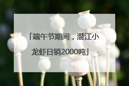 端午节期间，潜江小龙虾日销2000吨