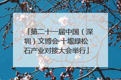 第二十一届中国（深圳）文博会·十堰绿松石产业对接大会举行
