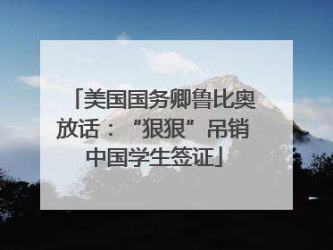 美国国务卿鲁比奥放话：“狠狠”吊销中国学生签证