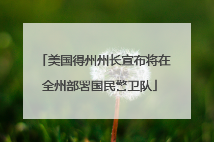美国得州州长宣布将在全州部署国民警卫队