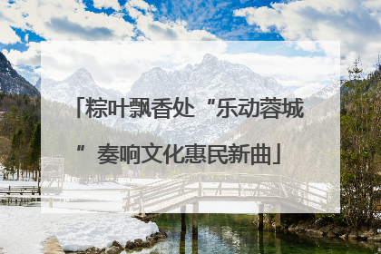 粽叶飘香处“乐动蓉城”奏响文化惠民新曲