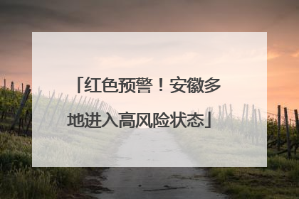 红色预警！安徽多地进入高风险状态