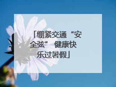 绷紧交通“安全弦” 健康快乐过暑假