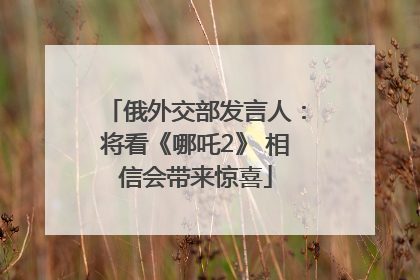俄外交部发言人：将看《哪吒2》 相信会带来惊喜