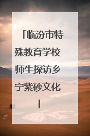 临汾市特殊教育学校师生探访乡宁紫砂文化