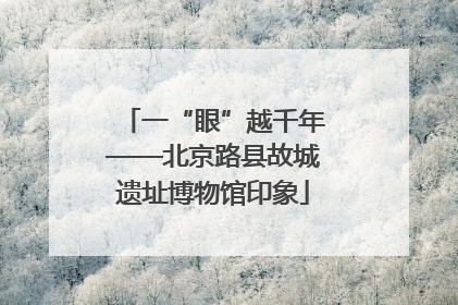 一“眼”越千年——北京路县故城遗址博物馆印象