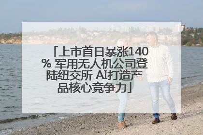 上市首日暴涨140% 军用无人机公司登陆纽交所 AI打造产品核心竞争力
