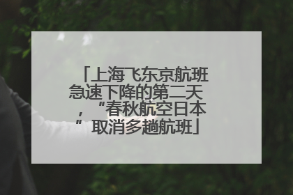 上海飞东京航班急速下降的第二天，“春秋航空日本”取消多趟航班