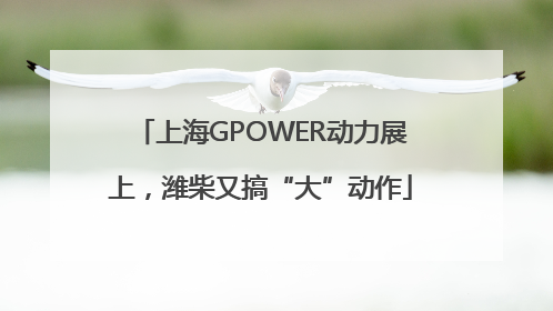 上海GPOWER动力展上，潍柴又搞“大”动作