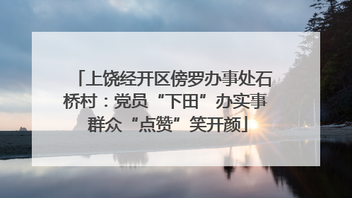 上饶经开区傍罗办事处石桥村：党员“下田”办实事 群众“点赞”笑开颜