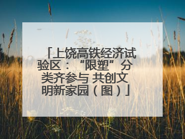 上饶高铁经济试验区：“限塑”分类齐参与 共创文明新家园（图）