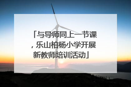 与导师同上一节课，乐山柏杨小学开展新教师培训活动