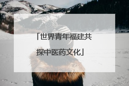 世界青年福建共探中医药文化