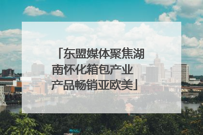 东盟媒体聚焦湖南怀化箱包产业 产品畅销亚欧美