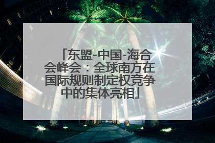 东盟-中国-海合会峰会：全球南方在国际规则制定权竞争中的集体亮相