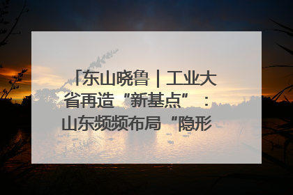 东山晓鲁｜工业大省再造“新基点”：山东频频布局“隐形冠军”背后