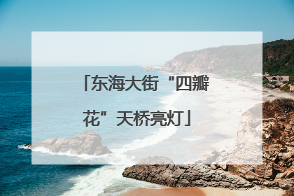 东海大街“四瓣花”天桥亮灯