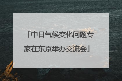 中日气候变化问题专家在东京举办交流会