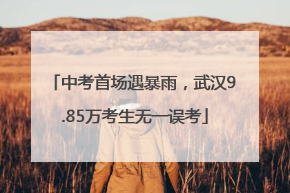 中考首场遇暴雨，武汉9.85万考生无一误考