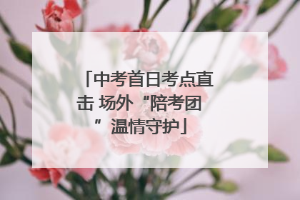 中考首日考点直击 场外“陪考团”温情守护