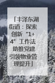 丰泽东湖街道：探索创新“1+4”工作法 助推党建引领物业管理提升