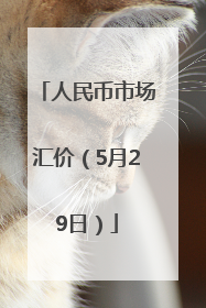 人民币市场汇价（5月29日）