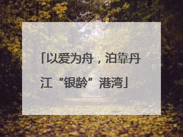 以爱为舟，泊靠丹江“银龄”港湾