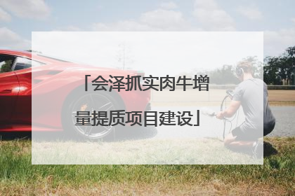 会泽抓实肉牛增量提质项目建设