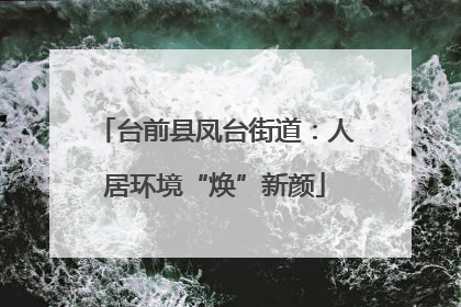 台前县凤台街道：人居环境“焕”新颜