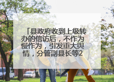 县政府收到上级转办的信访后，不作为慢作为，引发重大舆情，分管副县长等25人被处理