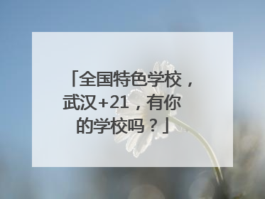 全国特色学校，武汉+21，有你的学校吗？