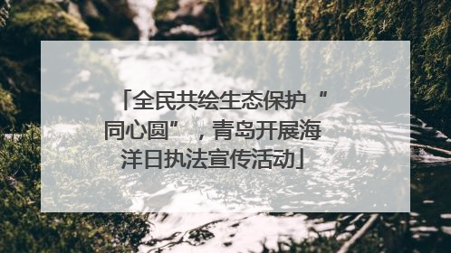全民共绘生态保护“同心圆”，青岛开展海洋日执法宣传活动
