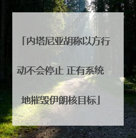 内塔尼亚胡称以方行动不会停止 正有系统地摧毁伊朗核目标